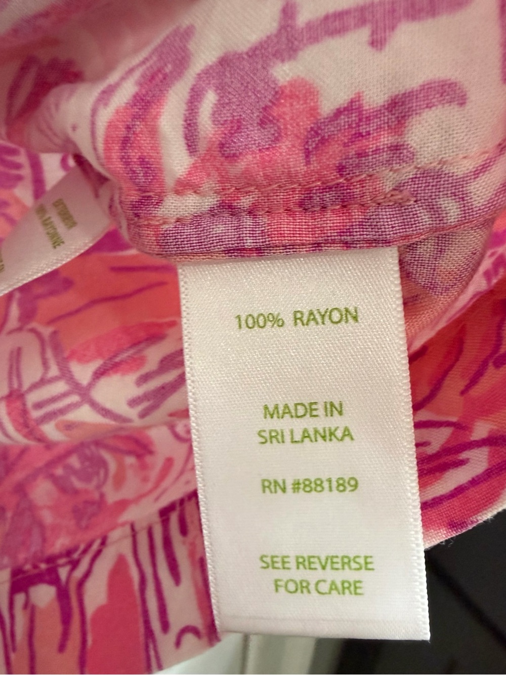 Lilly Pulitzer Pink & White Tropical Print Tunic - Picture 6 of 9
